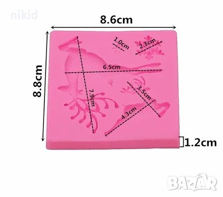 Елен Елени с релеф снежинка силиконов молд форма фондан шоколад гипс декор, снимка 2 - Форми - 42941008