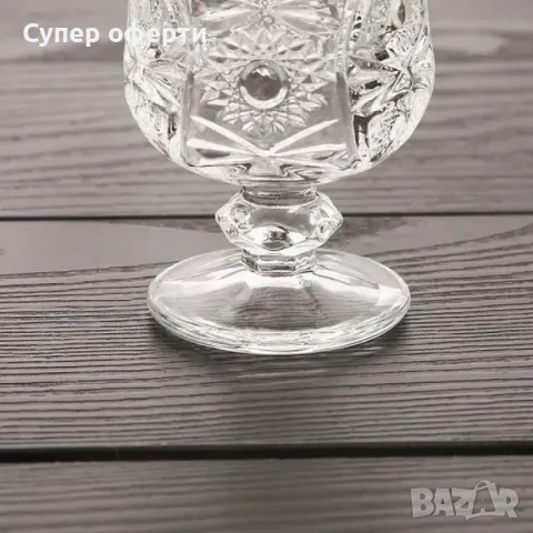 Комплект от 6 бр. чаши за вино със столчета за елегантно сервиране, снимка 6 - Чаши - 49123594