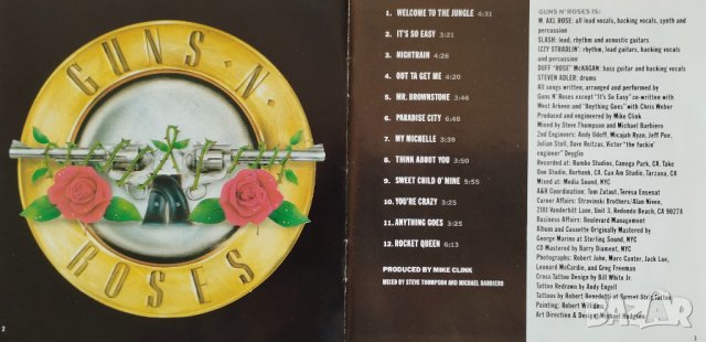 GUNS 'N' ROSES - Appetite For Destruction - CD - оригинален диск, снимка 2 - CD дискове - 43702132
