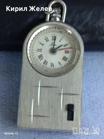 Съветски джобен часовник с пластмасов капак механичен за КОЛЕКЦИЯ 18277, снимка 6 - Антикварни и старинни предмети - 51095259