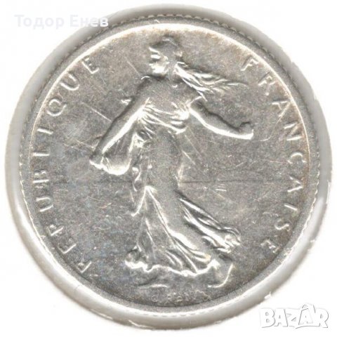 France-1 Franc-1911-KM# 844-Silver, снимка 2 - Нумизматика и бонистика - 36682605