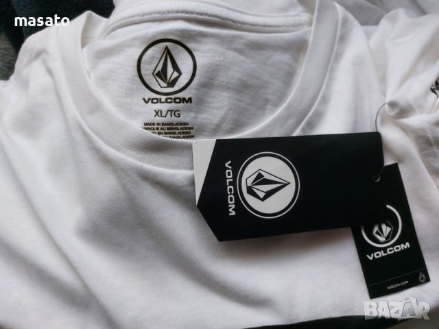 Volcom - бялапамучна блуза с дълги ръкави