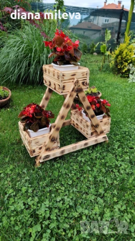 Дървен цветарник!, снимка 5 - Декорация за дома - 49970766