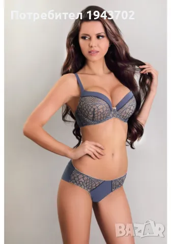 Бикини с дантела в сив цвят 2028