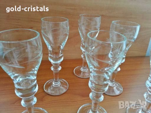  кристални чаши, снимка 3 - Чаши - 28433687