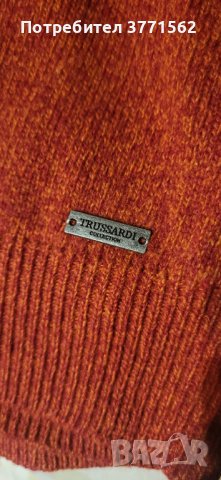 Луксозен мъжки пуловер Trussardi S, снимка 1 - Пуловери - 43226107
