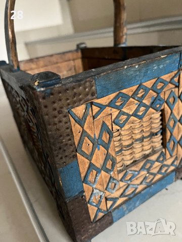 Стара кошница ръчно изработена антика, снимка 2 - Антикварни и старинни предмети - 43047021