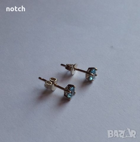 Златни обеци с топази, снимка 4 - Обеци - 33086330