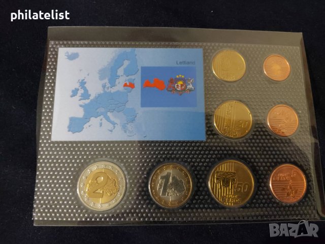 Пробен евро сет - Латвия 2006 , снимка 2 - Нумизматика и бонистика - 37408934