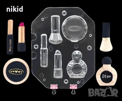 3D Козметика Грим червило парфюм Поликарбонатна отливка калъп молд за шоколад Шоколадова черупка, снимка 2 - Форми - 23233522