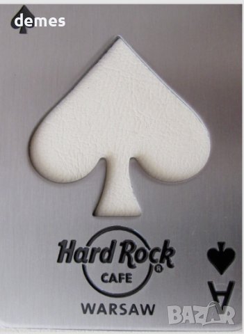 Оригинална метална отварачка Hard Rock Cafe Варшава, Полша, снимка 2 - Колекции - 42979465