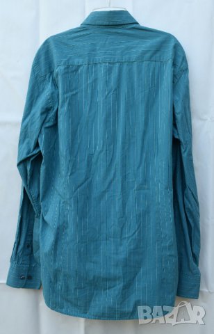 Esprit ® Collection мъжка раирана риза синьо-зелено, снимка 2 - Ризи - 26628086