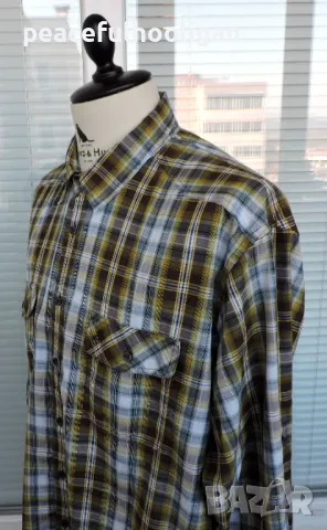 Schoffel - мъжка карирана риза за туризъм с дълъг ръкав размер XXL, снимка 9 - Ризи - 49781491