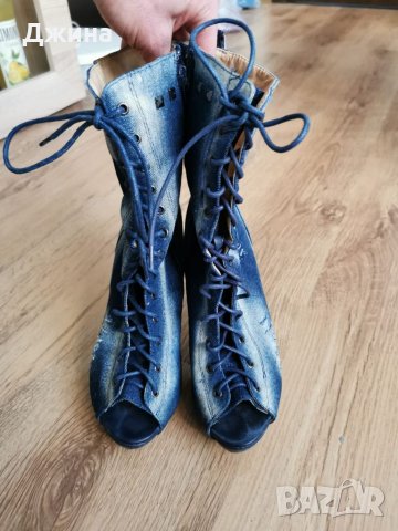 Дамски дънкови боти, снимка 2 - Дамски боти - 37065612