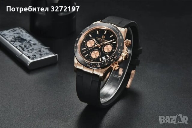 Кварцов часовник PAGANI DESIGN,сапфир,Seiko VK63 механизъм,авт.дата,хронограф,водоустойчив 100 м.