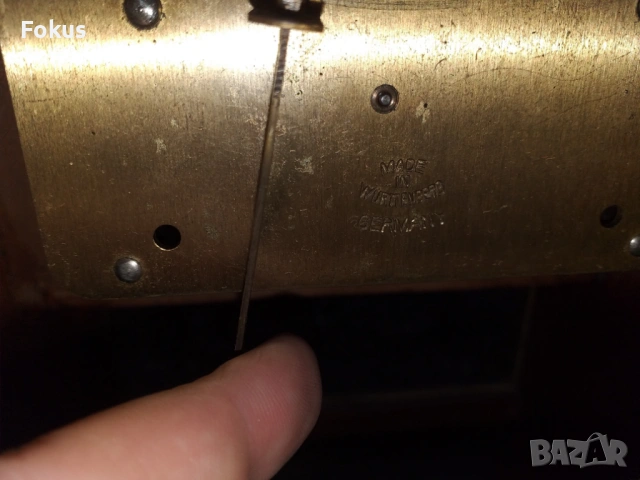 СТАР НЕМСКИ КАМИНЕН ЧАСОВНИК -WURTTEMBERG- КОЛЕКЦИОНЕРСКИ, снимка 4 - Антикварни и старинни предмети - 53512583