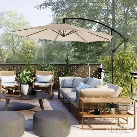 Градински чадър тип "Камбана", снимка 2 - Градински мебели, декорация  - 50226343