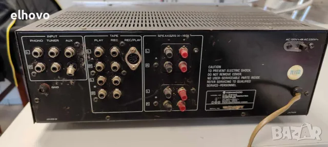 Стерео усилвател Kenwood KA-3500, снимка 3 - Ресийвъри, усилватели, смесителни пултове - 48291052