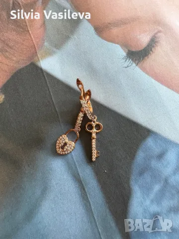 Обици розово сребро