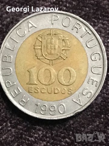 100 ескудо Португалия 1990, снимка 1 - Нумизматика и бонистика - 34844137