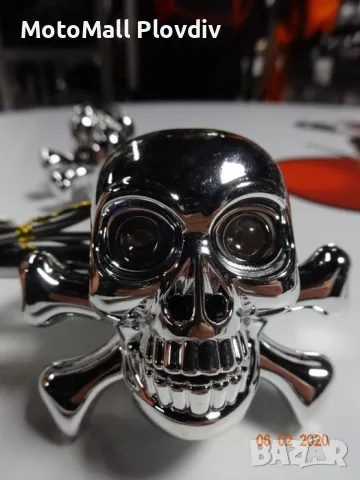 Мигачи за мотор череп чопър мотоциклет мото рокер нови, снимка 3 - Аксесоари и консумативи - 49175663