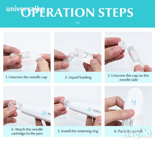 Hydra Pen мезотерапия за коса и кожа, стрии, косопад, акне, целулит Хидро пен, снимка 13 - Козметични уреди - 39669826