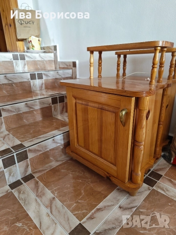 Дървена спалня с 2 нощни шкафчета, снимка 4 - Спални и легла - 52565243