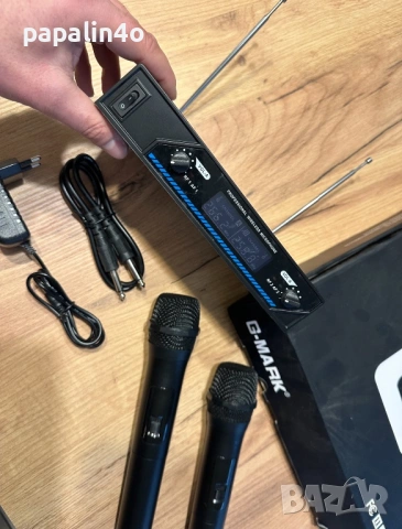 Безжични микрофони с приемник за караоке, снимка 2 - Ресийвъри, усилватели, смесителни пултове - 53417262