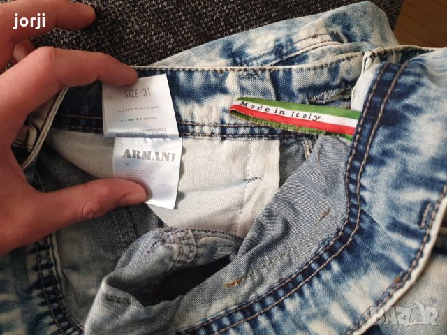 Оригинални Къси дънки Armani Jeans, снимка 3 - Дънки - 32734299