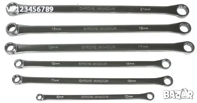 Ключове Екстра дълги звездогаечни от 8 до21 мм 6ч . Mar-Pol, снимка 2 - Ключове - 51467409