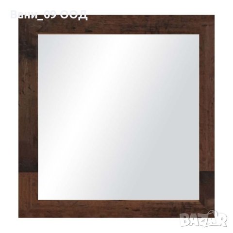 Квадратно огледало с дървена рамка, снимка 1