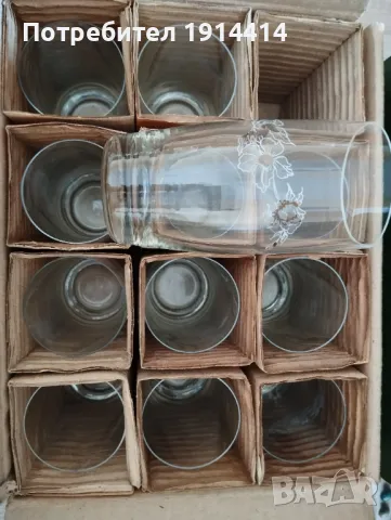 Стъклени чаши с цветя 12 бр., снимка 8 - Чаши - 49756461