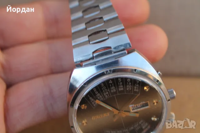 Японски автоматичен мъжки ръчен часовник ''Orient'' календар, снимка 8 - Мъжки - 47666351