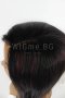 Черна перука от ЕСТЕСТВЕН косъм с тъмночервени кичури Селена, снимка 6