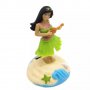 Момиче с китара Хавайка Хавайско Тропическо Соларна танцуваща играчка фигурка украса торта сувенир, снимка 3
