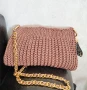 Плетени чанти с дълга дръжка, златно с кафяво, снимка 13