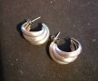 Сребърни обеци на винтчета, проба 925, снимка 2