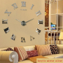 Голям 3D стенен часовник декорация за дома - РИМСКИ ЦИФРИ 4225, снимка 3