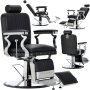 Хидравличен фризьорски стол за фризьорски салон Alexander Barberking EP-11-BLACK