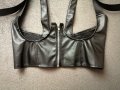 Кожен харнес корсет колан с цип, катарами и презрамки р-р S, снимка 7