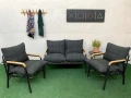 Градински комплект – двуместно канапе, 2 кресла и масичка, снимка 2