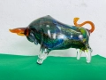 Стъклена скулптура на бик MURANO №7618 , снимка 1
