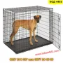 Голяма метална клетка за кучета – 122x76x81 см, идеална за пътуване и обучение - КОД 4485, снимка 2