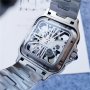Мъжки часовник Cartier Santos de Cartier Skeleton с кварцов механизъм, снимка 8