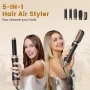Нов Стайлер за коса 5 в 1 Сешоар, Къдрици, Изправяне, Обем, Блясък, снимка 2