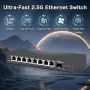 Ethernet комутатор с 8 x 2.5G Base-T порта и 1 x 10G SFP Uplink порт, снимка 3