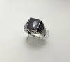 Мъжки Сребърен Пръстен с красив фасетиран камък (проба 925)- 7,8 грама, снимка 1