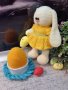 Великденски подаръци. Плетена играчка Заек-БЕБИ + яйце на стойка., снимка 4