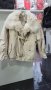 Зимно бежово яке с косъм, снимка 2