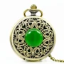 Нов Джобен часовник зелен камък моден аксесоар стилен медальон колие, снимка 1